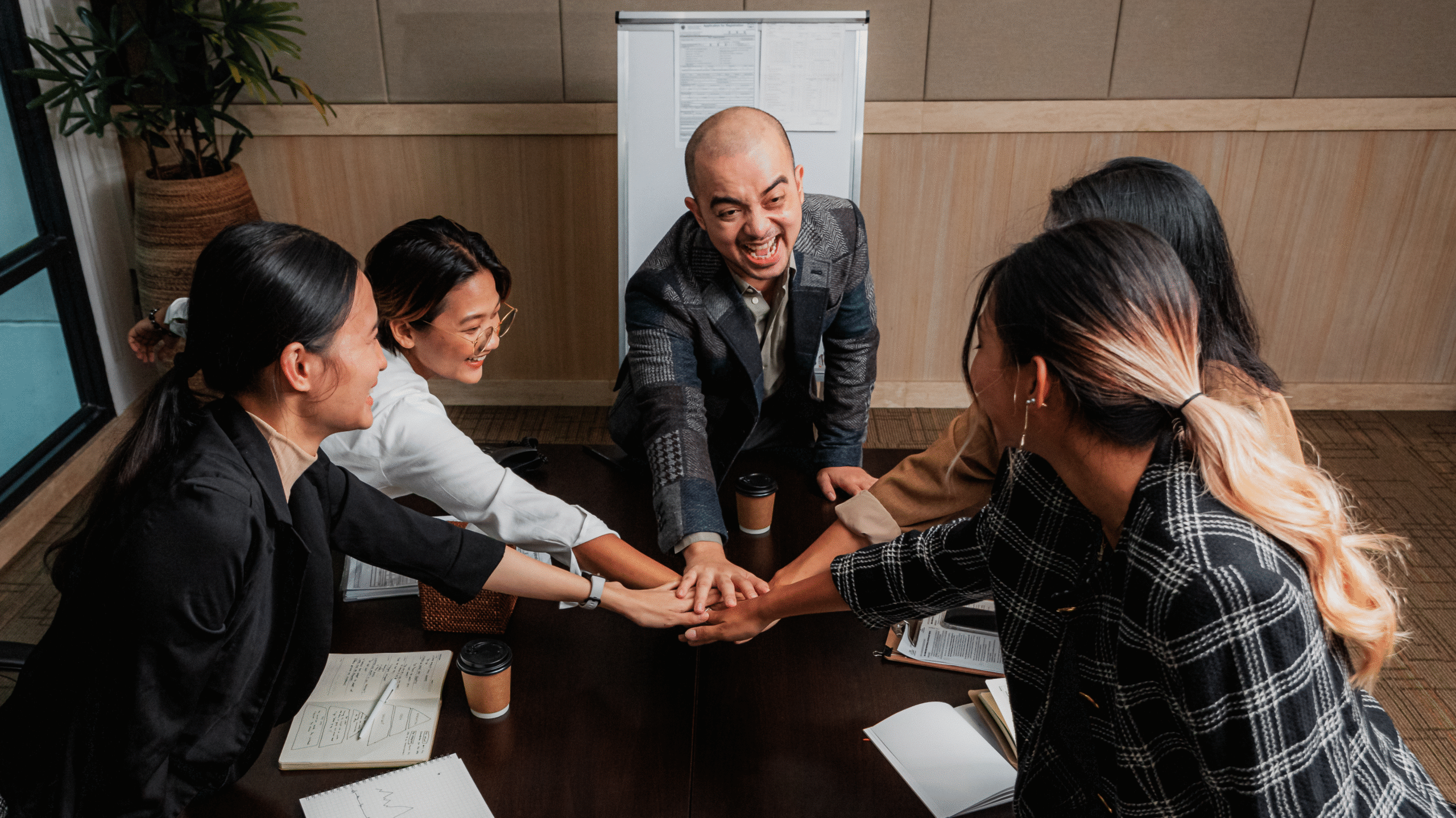 dark purple white and magenta playful space voting group work